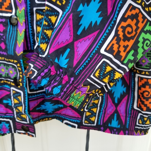 Vintage light wind breaker bomber jacket busy snap close - Picture 5 of 12